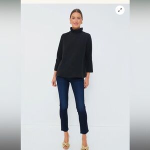 NWT Tuckernuck Black Faye Blouse, size Small